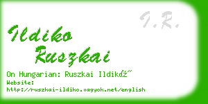 ildiko ruszkai business card